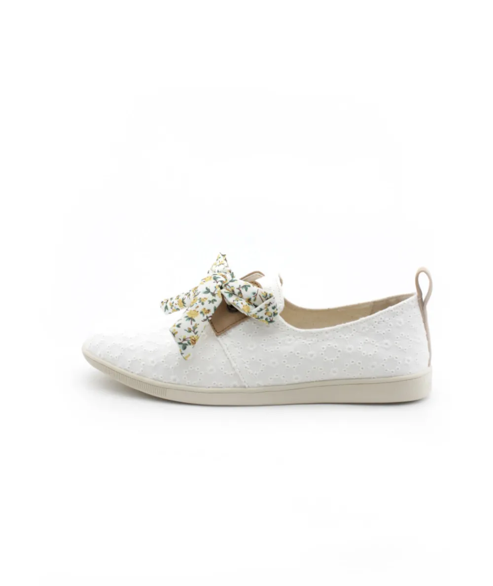 Baskets | L'Empreinte Chaussures ARMISTICE STONE ONE W TWILL BRODE blanc