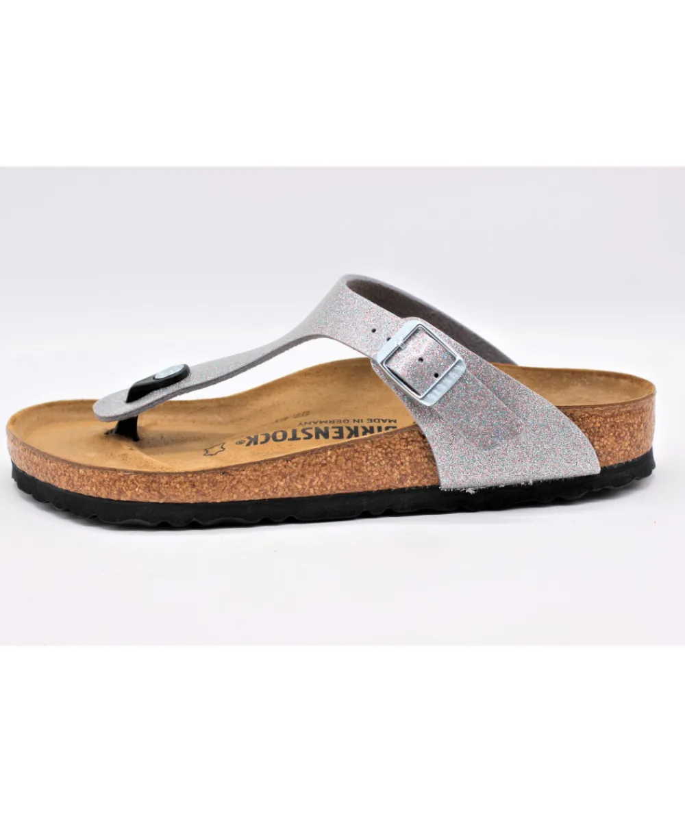 Mules | Sandales Et Nu-Pieds | L'Empreinte Chaussures BIRKENSTOCK GIZEH Cosmic Sparkle silver