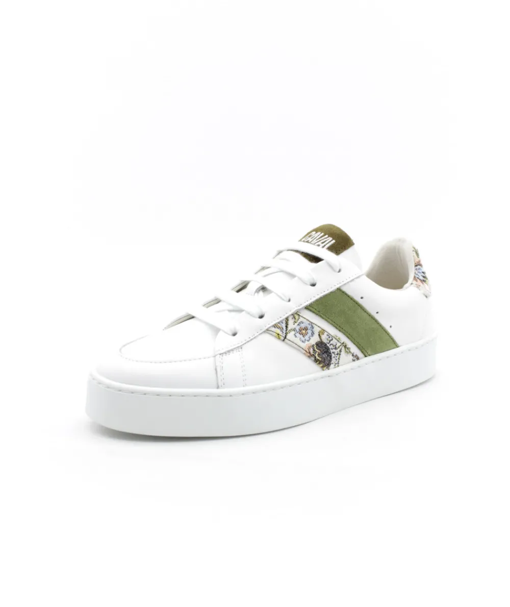 Baskets | L'Empreinte Chaussures CAVAL HIGH SLASH GREEN FLORAL blanc