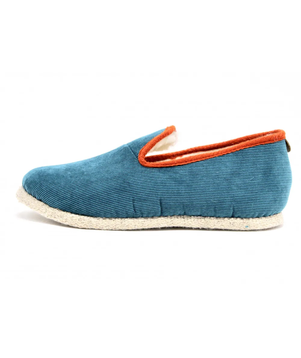 Chaussons | L'Empreinte Chaussures CHAUSSE MOUTON COTELE bleu