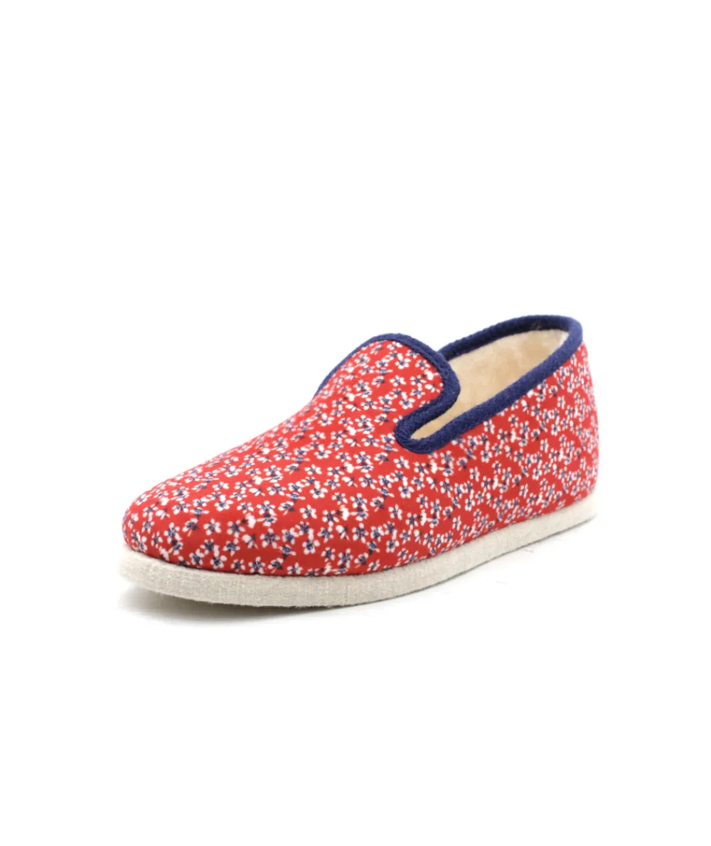 Chaussons | L'Empreinte Chaussures CHAUSSE MOUTON LIBERTY rouge