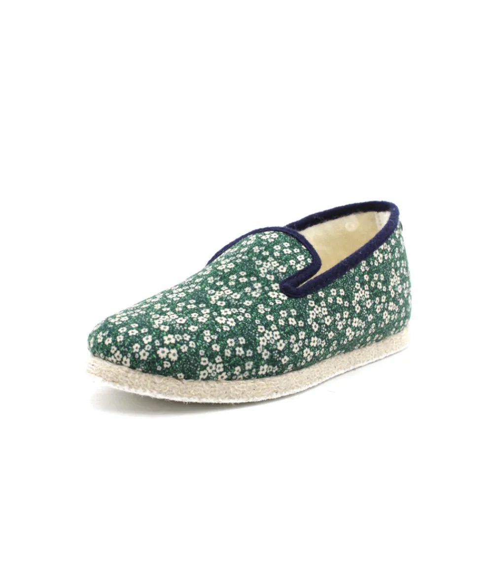 Chaussons | L'Empreinte Chaussures CHAUSSE MOUTON LIBERTY vert