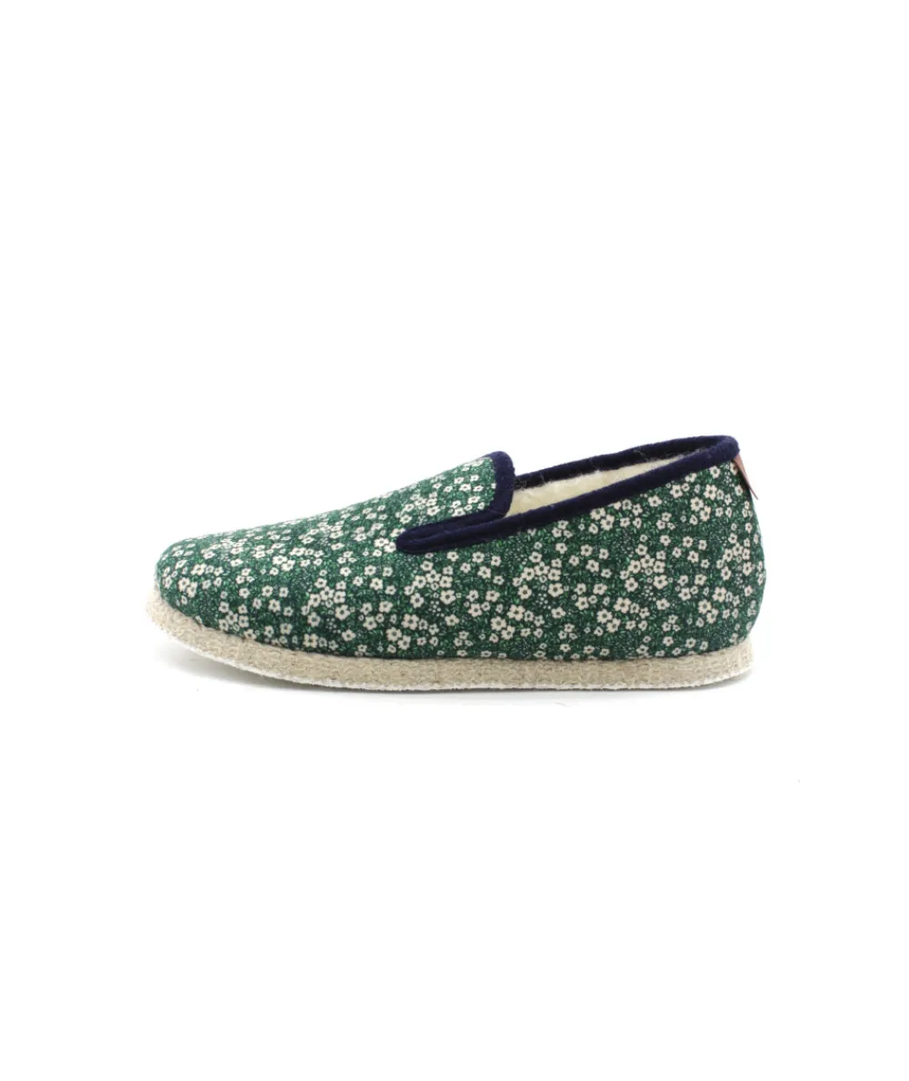 Chaussons | L'Empreinte Chaussures CHAUSSE MOUTON LIBERTY vert