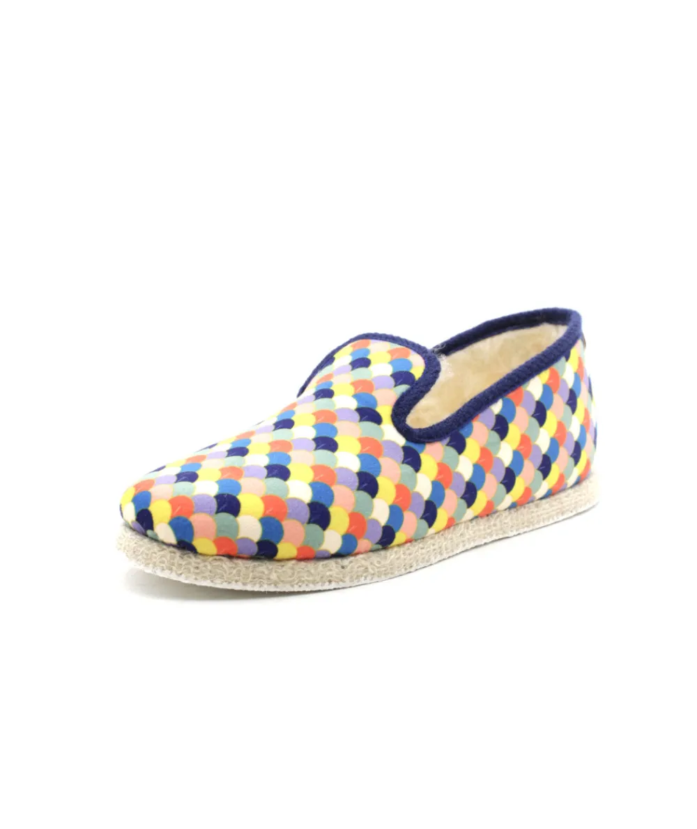 Chaussons | L'Empreinte Chaussures CHAUSSE MOUTON RAINBOW marine