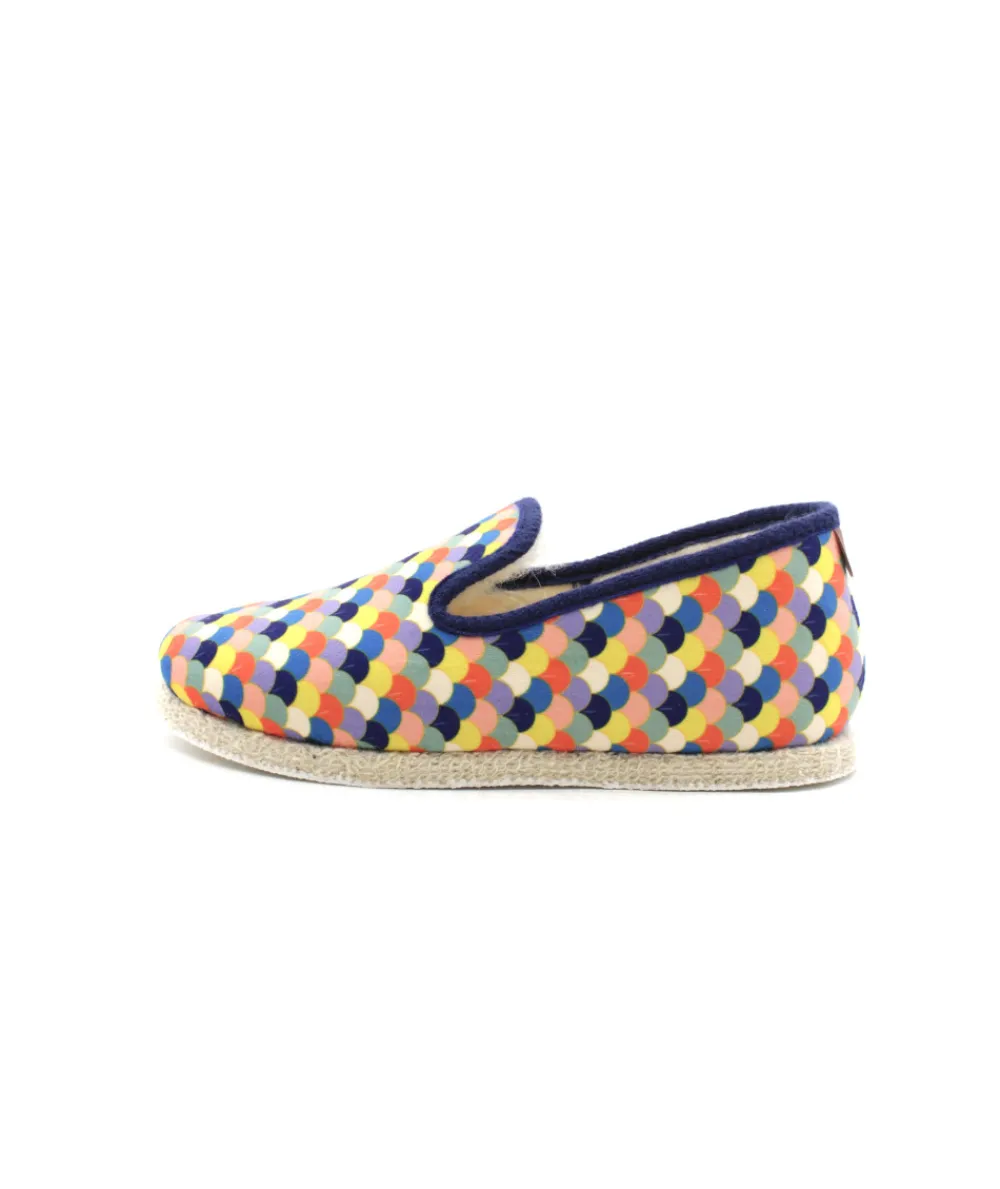 Chaussons | L'Empreinte Chaussures CHAUSSE MOUTON RAINBOW marine