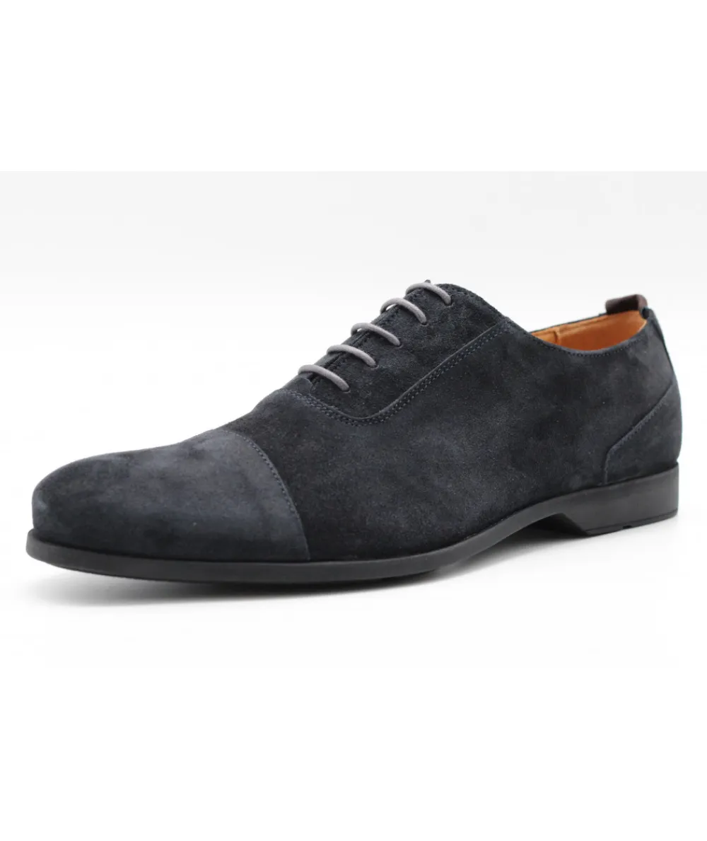 Chaussures À Lacets | L'Empreinte Chaussures CHRISTIAN PELLET KRIS CUIR VELOURS marine