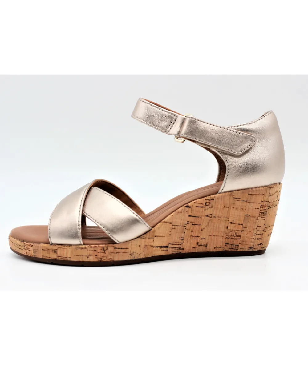 Sandales Et Nu-Pieds | L'Empreinte Chaussures CLARKS UN PLAZA CROSS gold