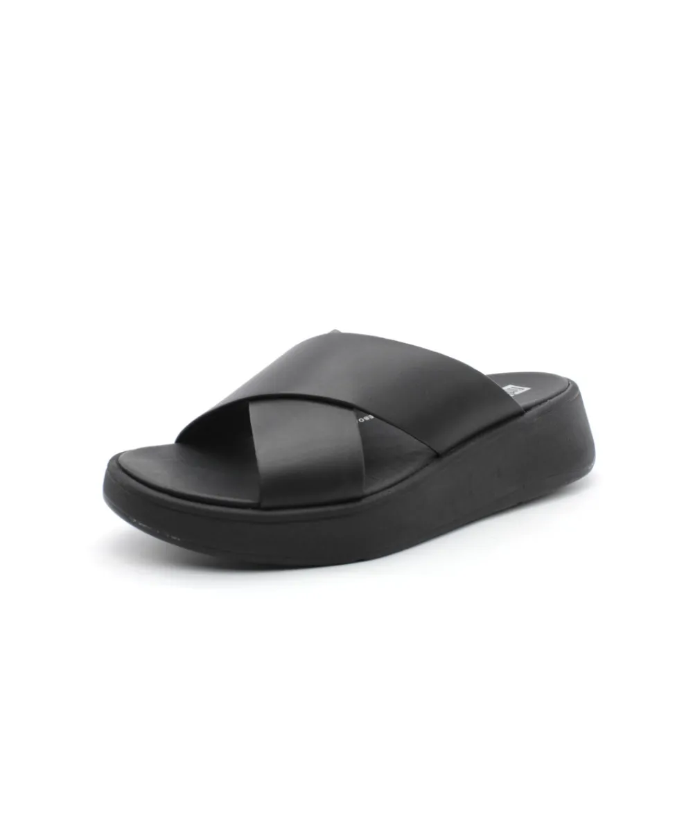 Mules | L'Empreinte Chaussures FITFLOP F-MODE LEATHER noir