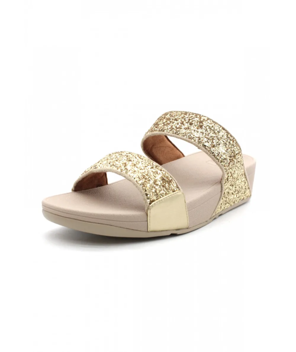 Mules | L'Empreinte Chaussures FITFLOP LULU GLITTER SLIDES platine