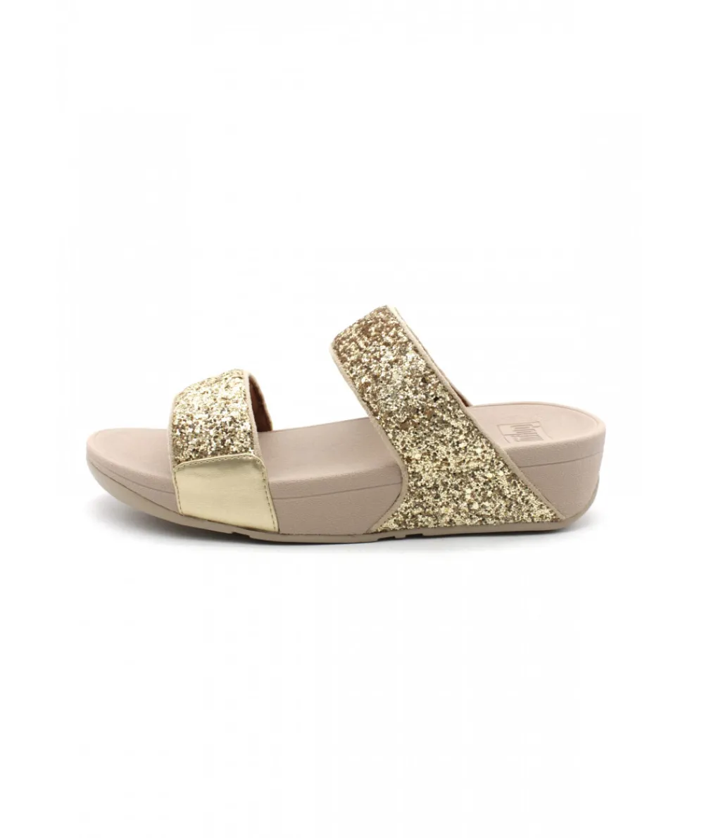 Mules | L'Empreinte Chaussures FITFLOP LULU GLITTER SLIDES platine