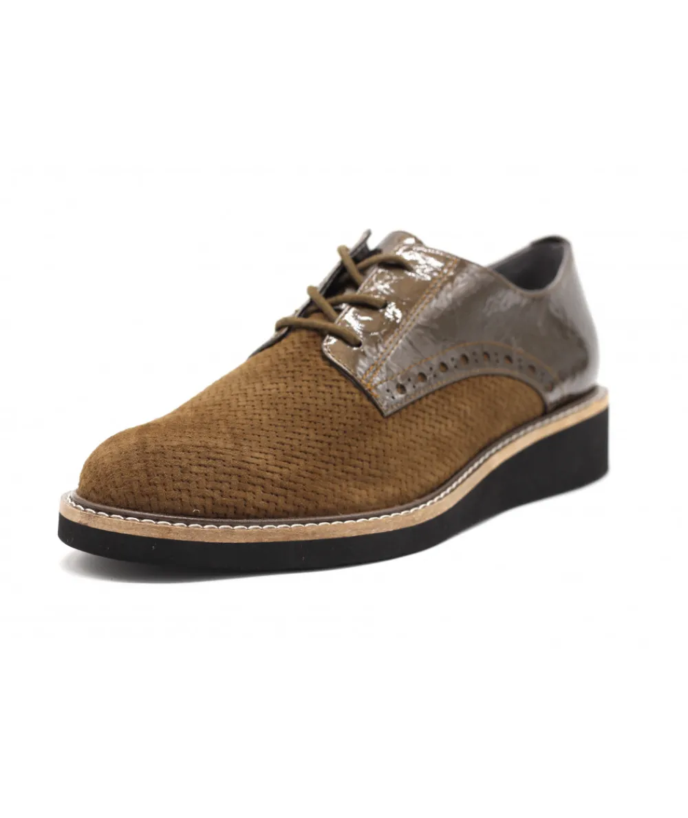 Derbies | L'Empreinte Chaussures FUGITIVE CHAMOI VELOURS kaki