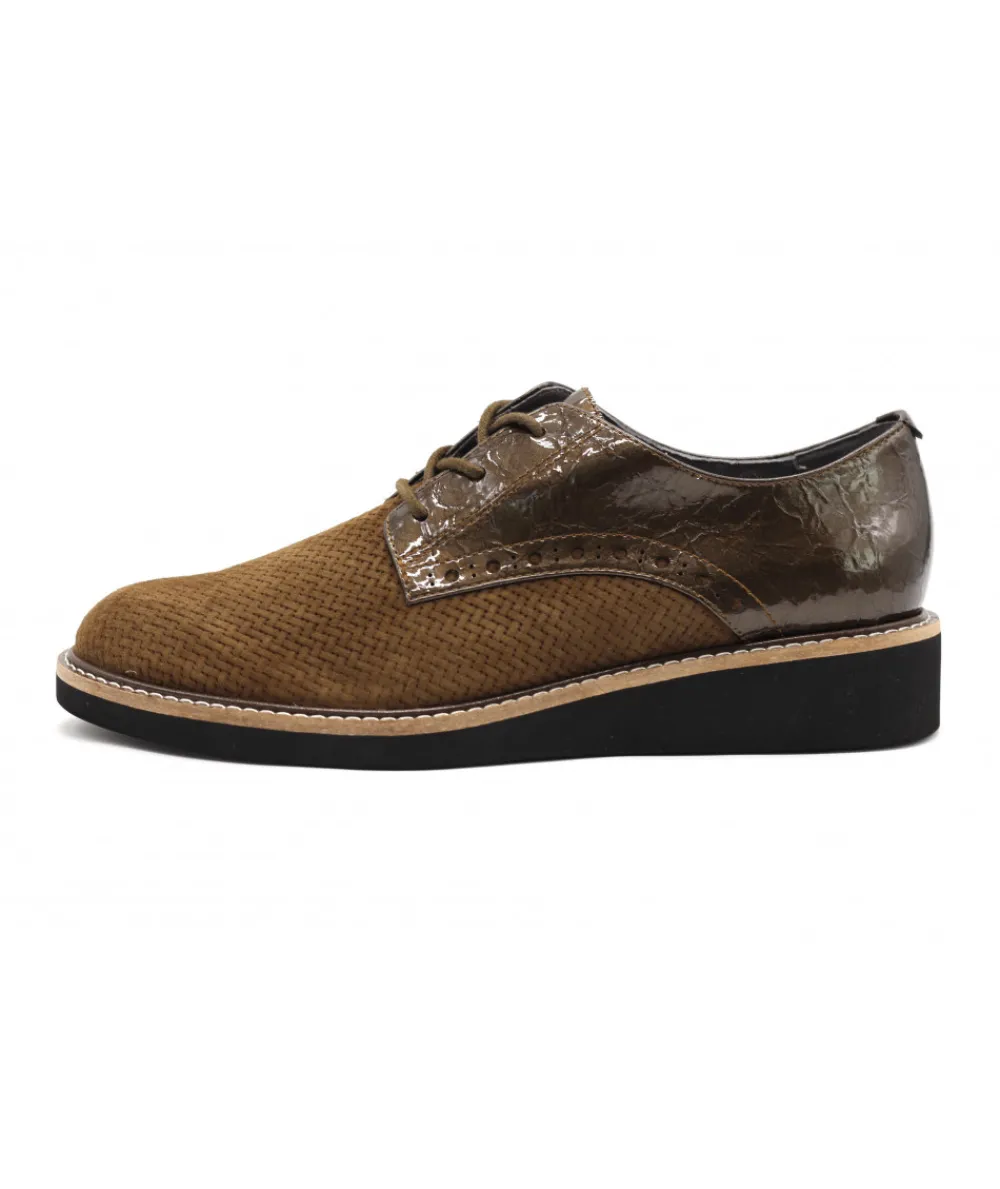 Derbies | L'Empreinte Chaussures FUGITIVE CHAMOI VELOURS kaki