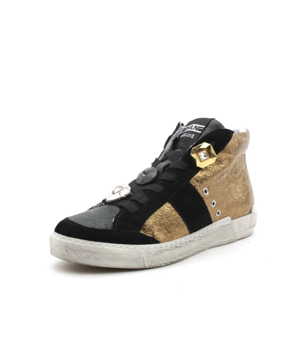 Baskets | L'Empreinte Chaussures MELINE NKC 1151/8058 Noir/or
