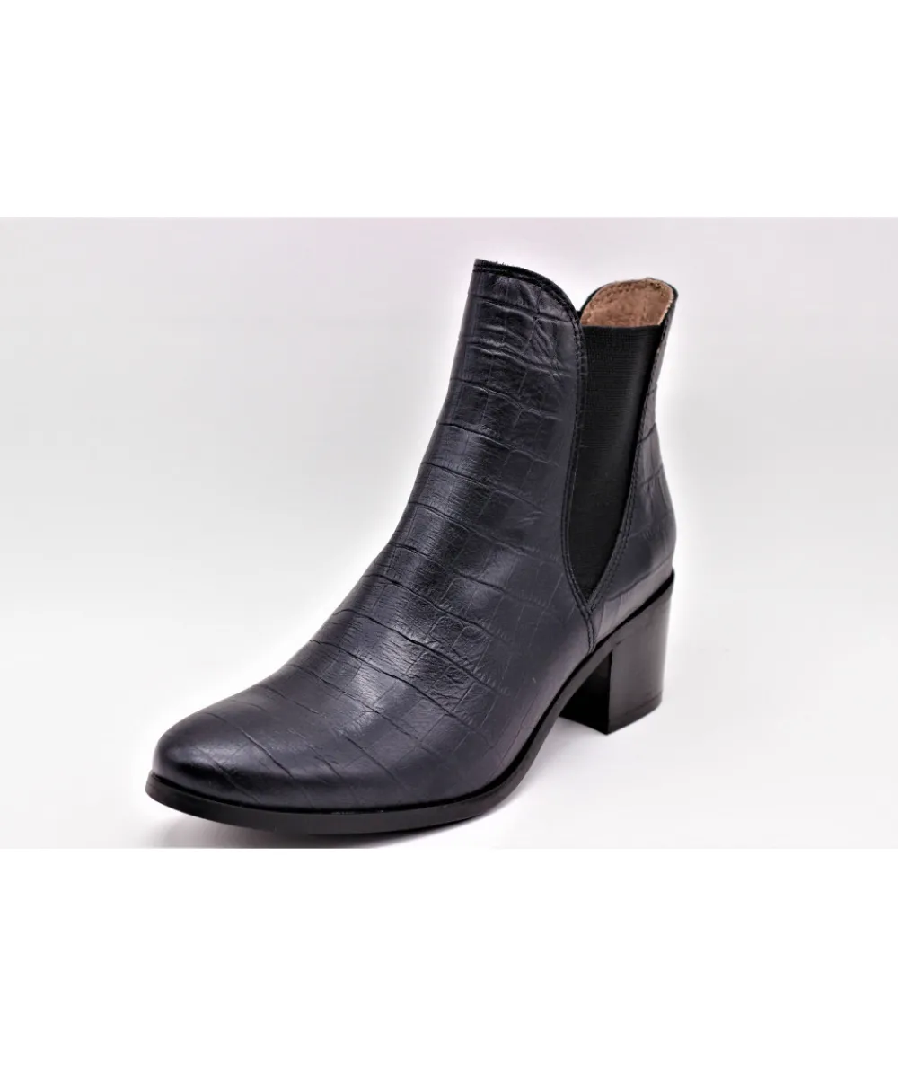 Bottines | L'Empreinte Chaussures MKD HASSELT CROCO noir