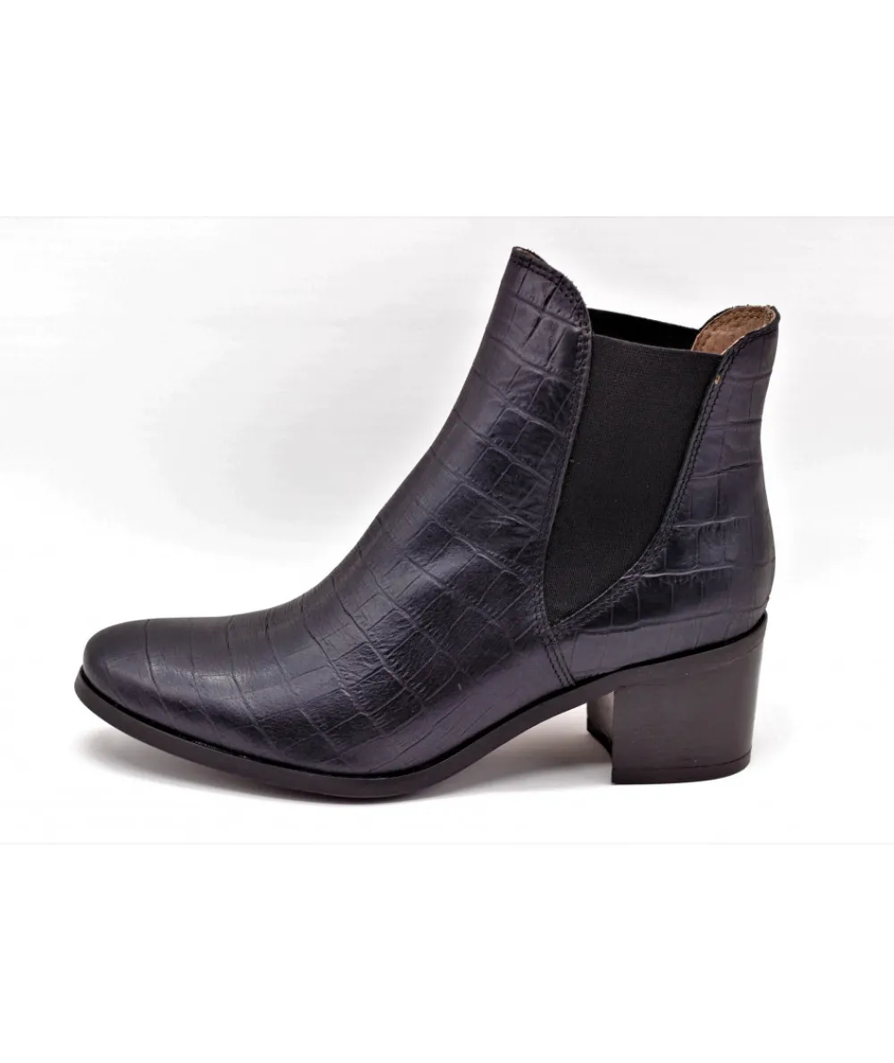 Bottines | L'Empreinte Chaussures MKD HASSELT CROCO noir