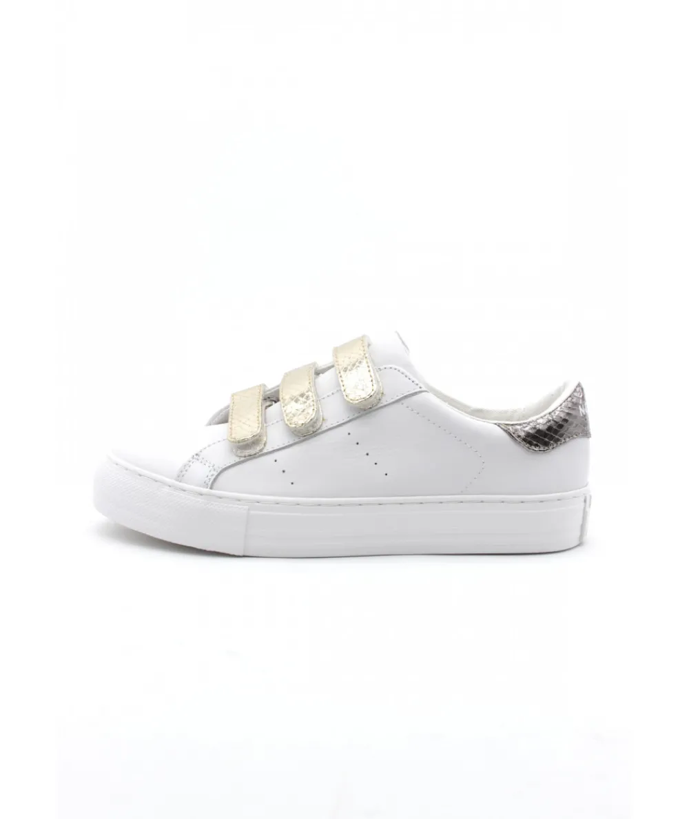 Baskets | L'Empreinte Chaussures NO NAME ARCADE STRAPS NAPPA CLOSTER blanc