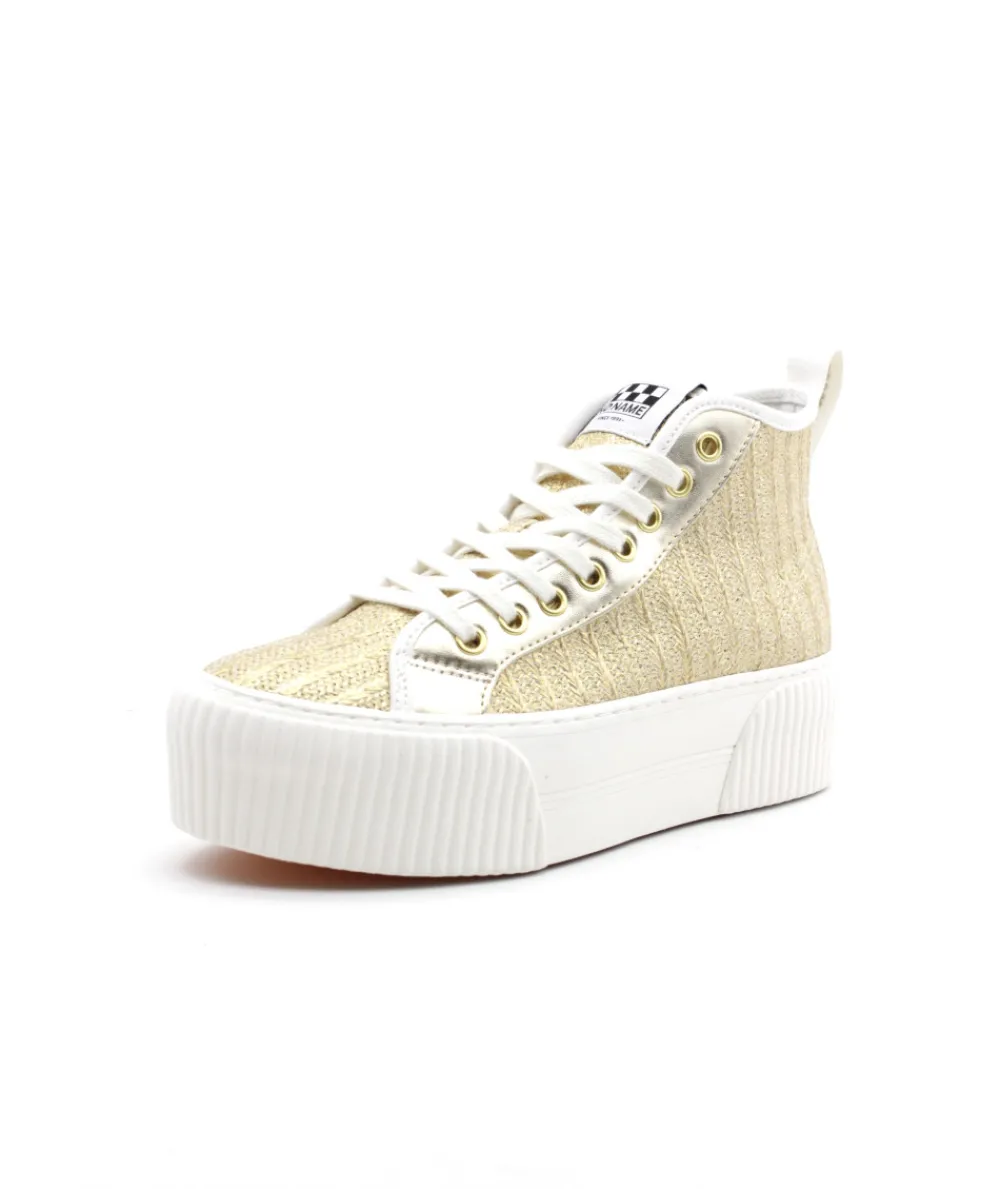 Baskets | L'Empreinte Chaussures NO NAME IRON MID W STRAW gold