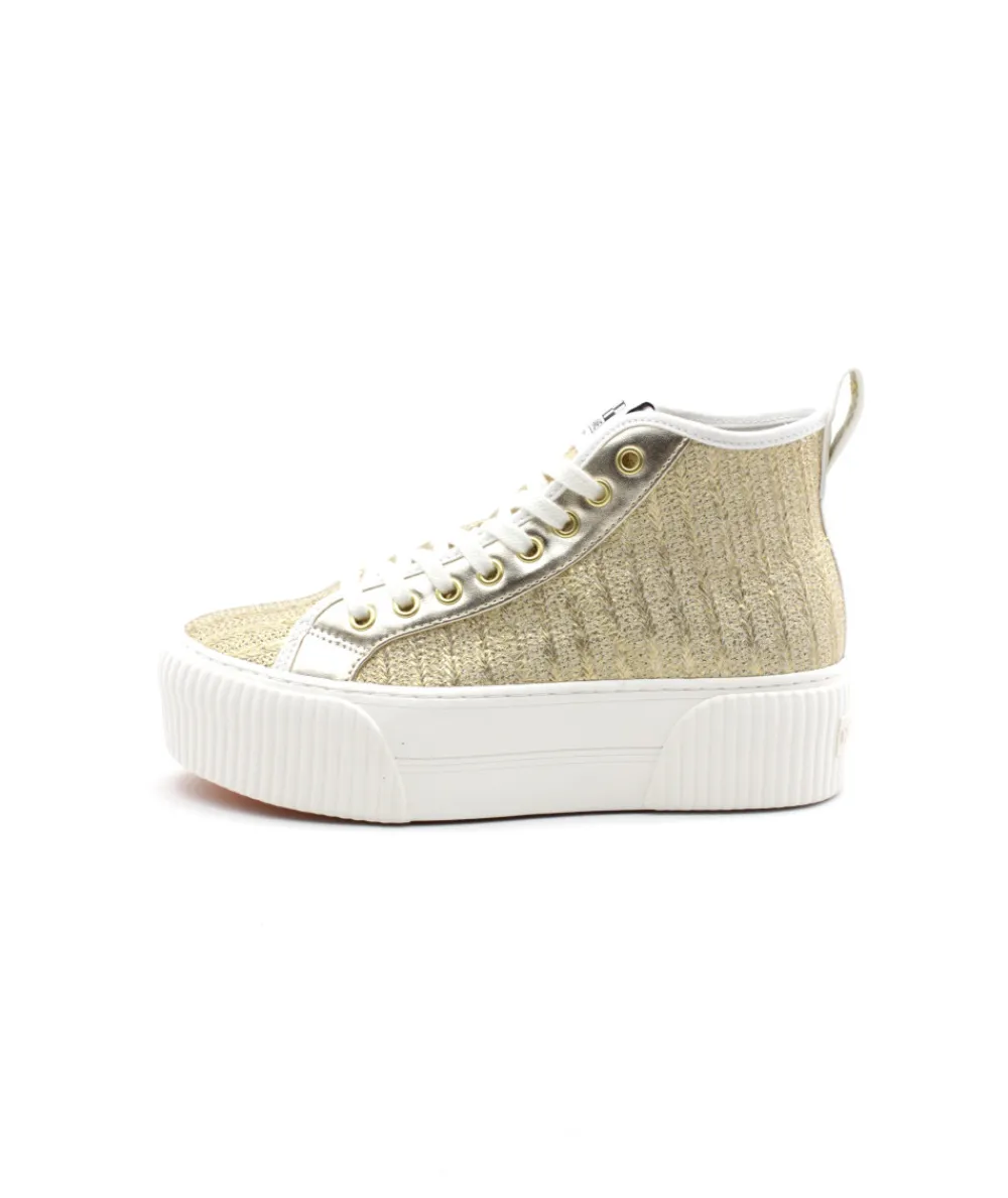 Baskets | L'Empreinte Chaussures NO NAME IRON MID W STRAW gold