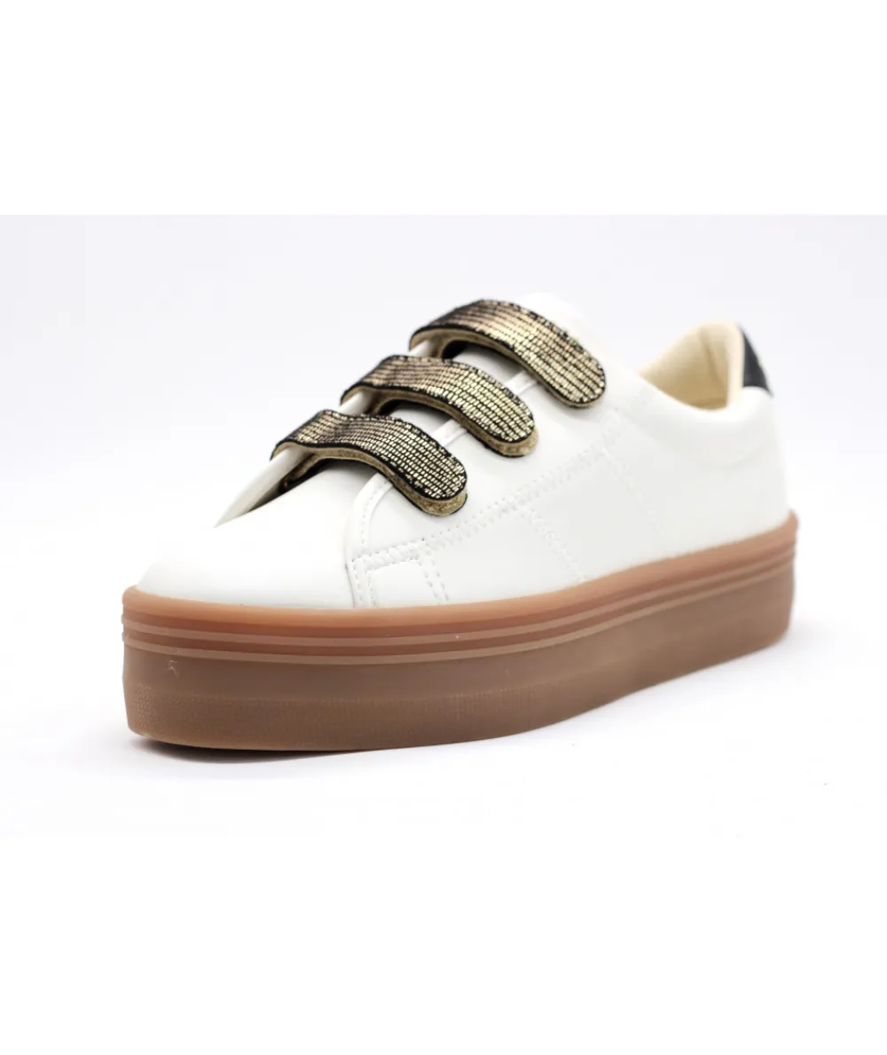 Baskets | L'Empreinte Chaussures NO NAME PLATO M STRAPS SOFT DISTRICT blanc