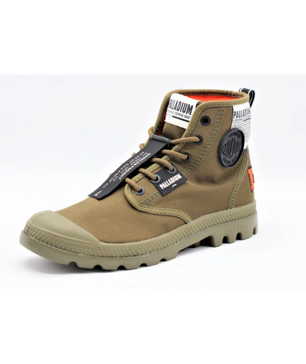 Baskets | L'Empreinte Chaussures PALLADIUM PAMPA LITE OVERLAB kaki