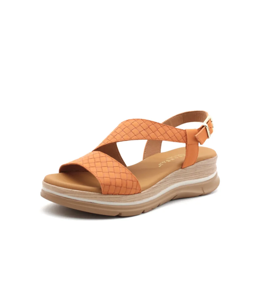 Sandales Et Nu-Pieds | L'Empreinte Chaussures PAULA URBAN 24-638 NABUK orange