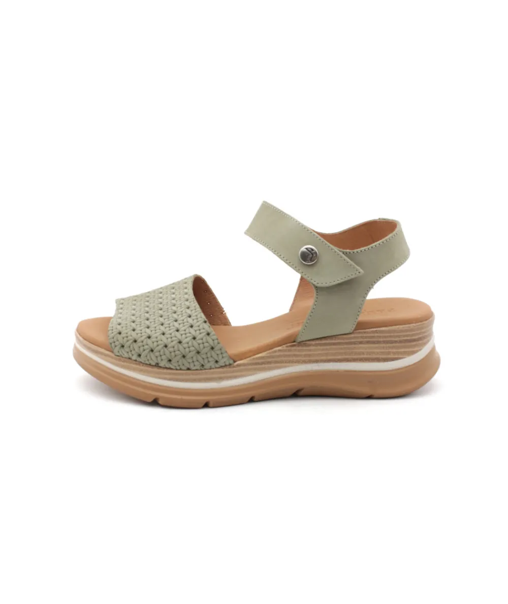 Sandales Et Nu-Pieds | L'Empreinte Chaussures PAULA URBAN 24-522 NABUK vert