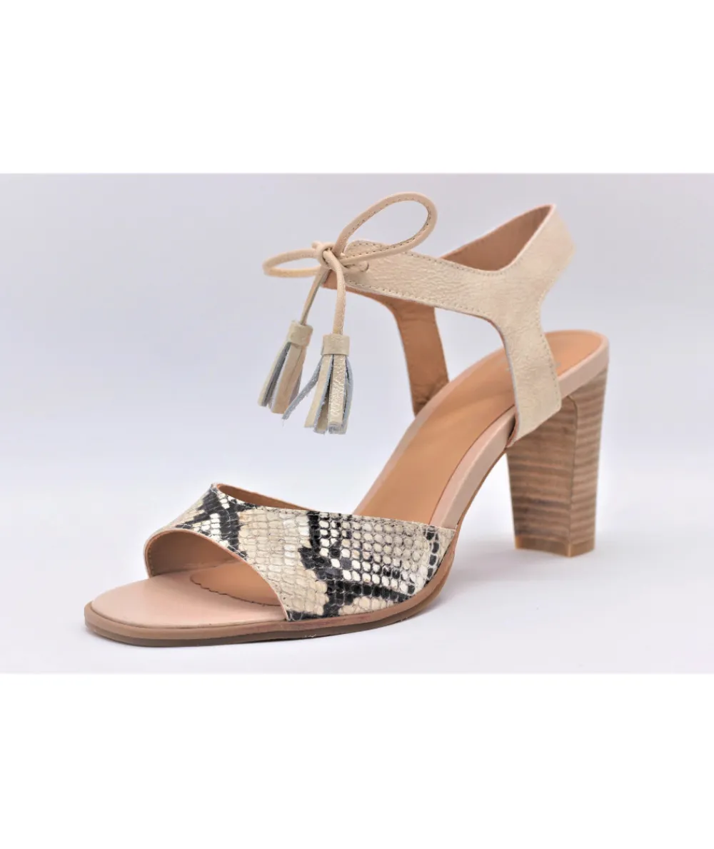 Sandales Et Nu-Pieds | L'Empreinte Chaussures PERLATO 11076 PYTHON beige