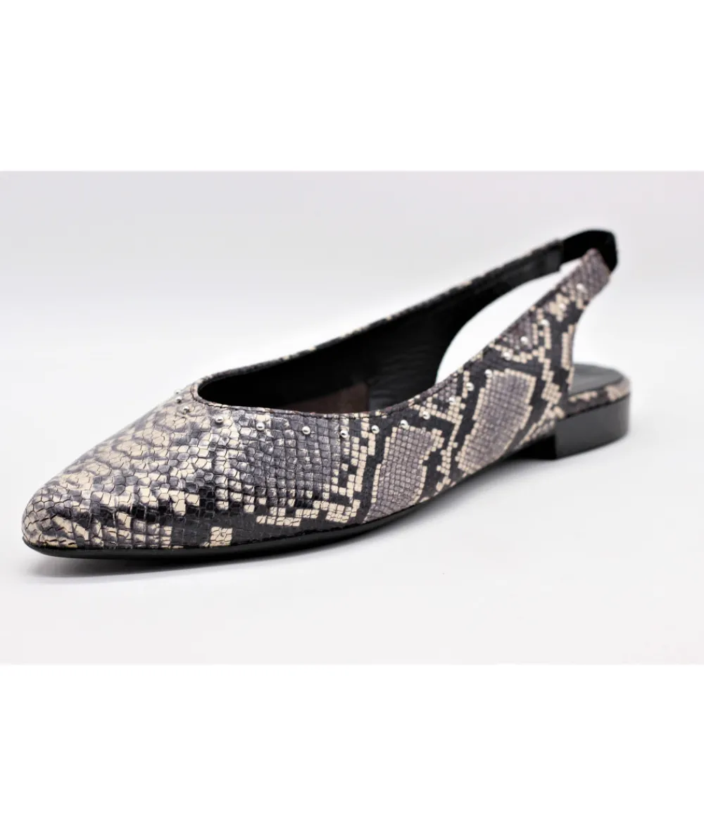 Ballerines | L'Empreinte Chaussures REQINS GRIFFIN PYTHON Blanc/noir