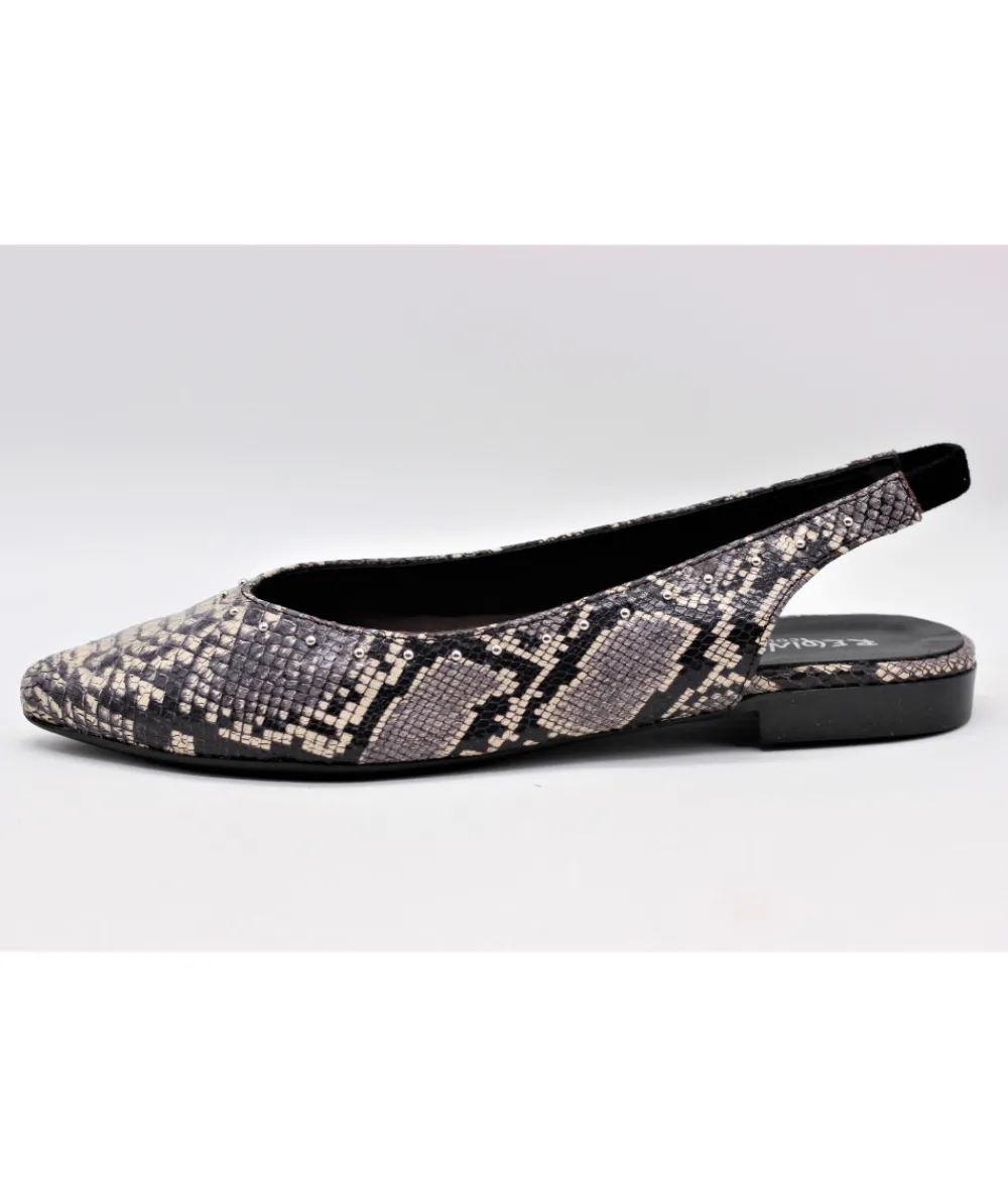 Ballerines | L'Empreinte Chaussures REQINS GRIFFIN PYTHON Blanc/noir