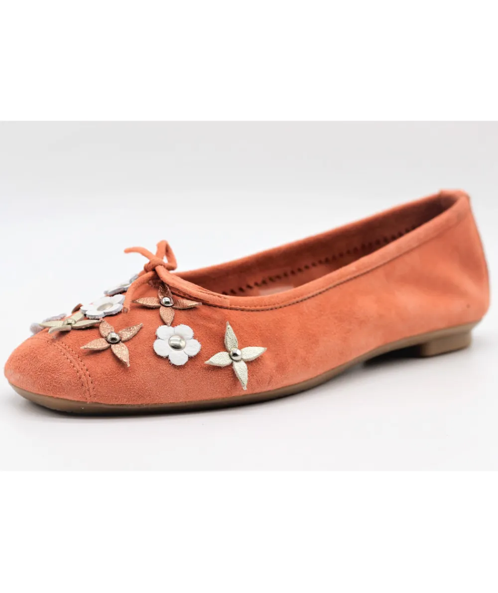 Ballerines | L'Empreinte Chaussures REQINS HAZEL PEAU peche