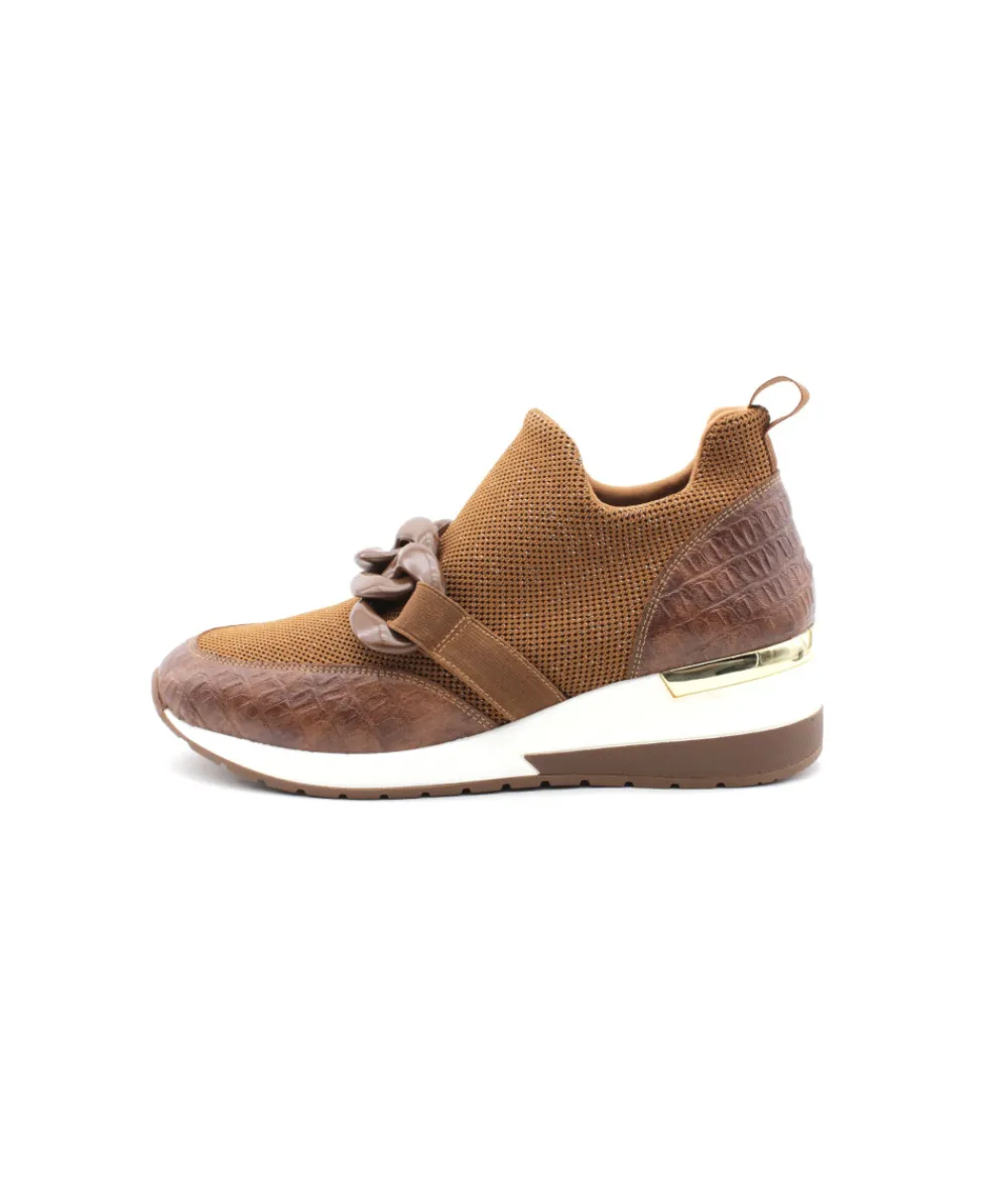 Baskets | L'Empreinte Chaussures REQINS IROKO CROCHET LAME cognac