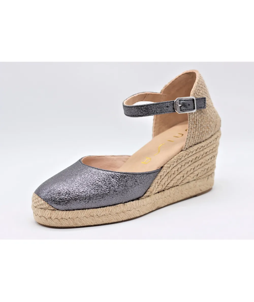 Espadrilles | L'Empreinte Chaussures UNISA CACERES METAL Gris fonce