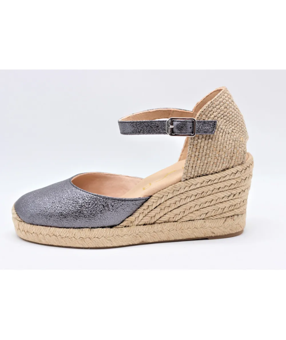 Espadrilles | L'Empreinte Chaussures UNISA CACERES METAL Gris fonce