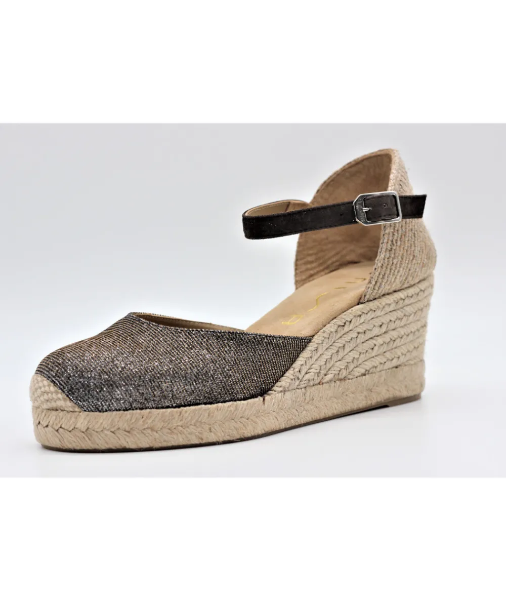 Espadrilles | L'Empreinte Chaussures UNISA CACERES TINSEL GRAPHITE