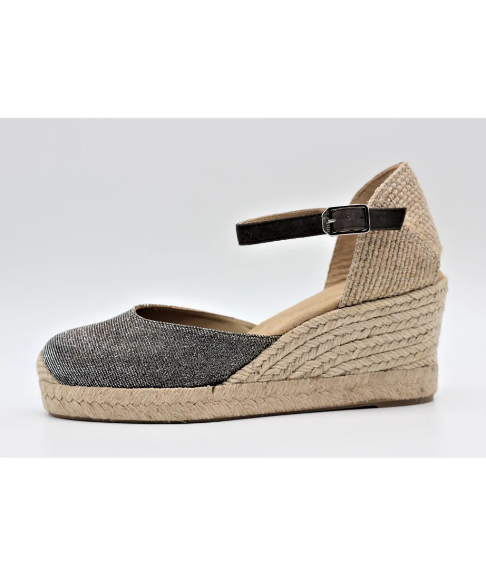 Espadrilles | L'Empreinte Chaussures UNISA CACERES TINSEL GRAPHITE