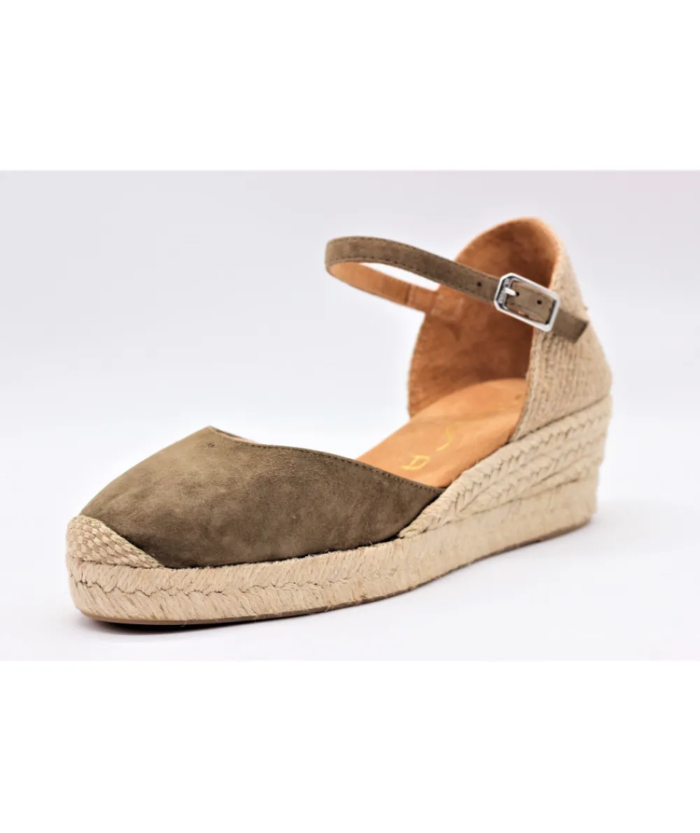 Espadrilles | L'Empreinte Chaussures UNISA CISCA VELOURS kaki