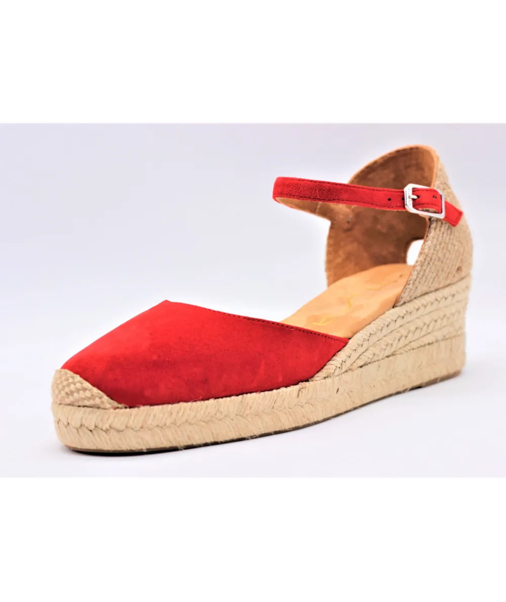 Espadrilles | L'Empreinte Chaussures UNISA CISCA VELOURS rouge