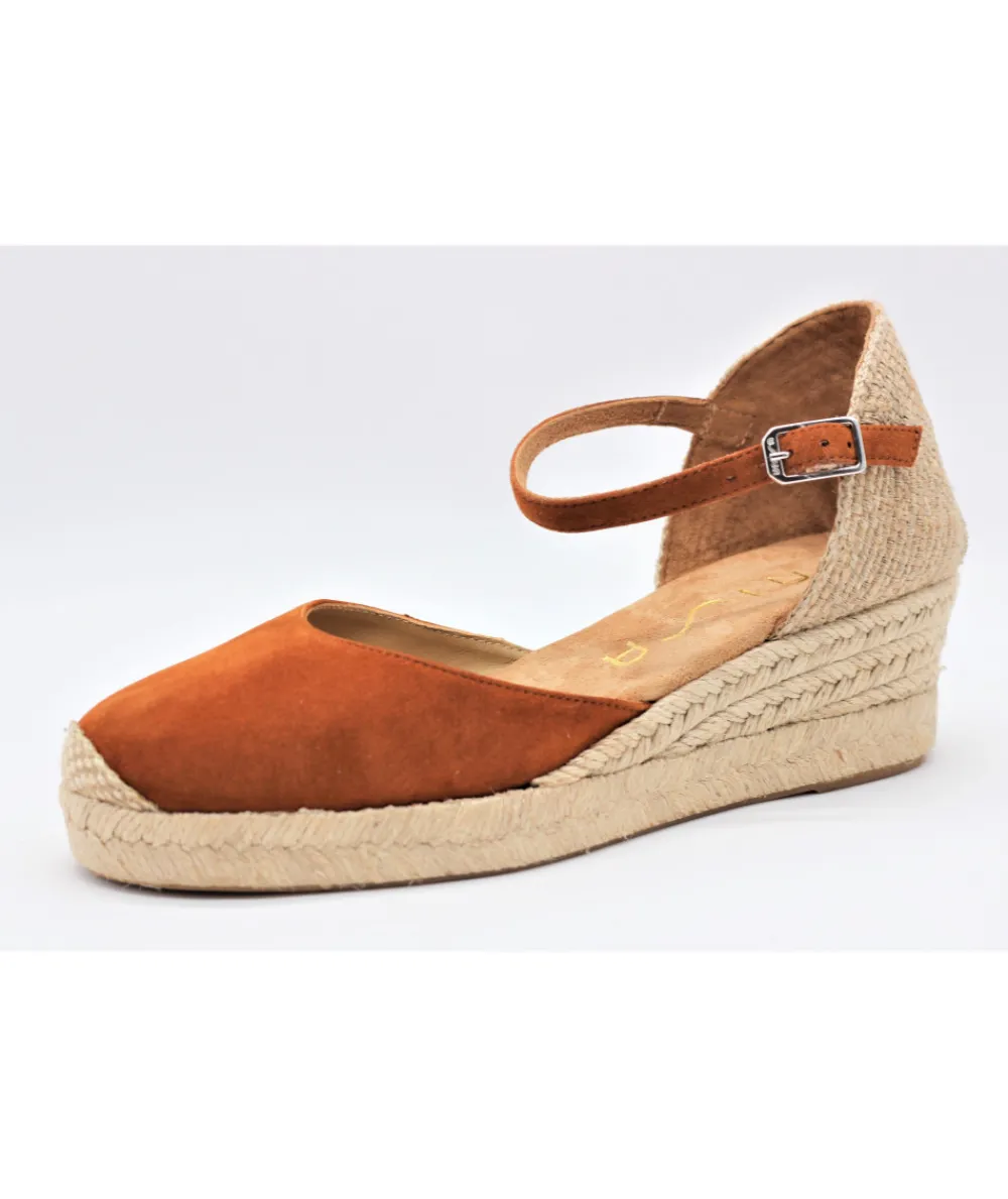 Espadrilles | L'Empreinte Chaussures UNISA CISCA VELOURS cognac