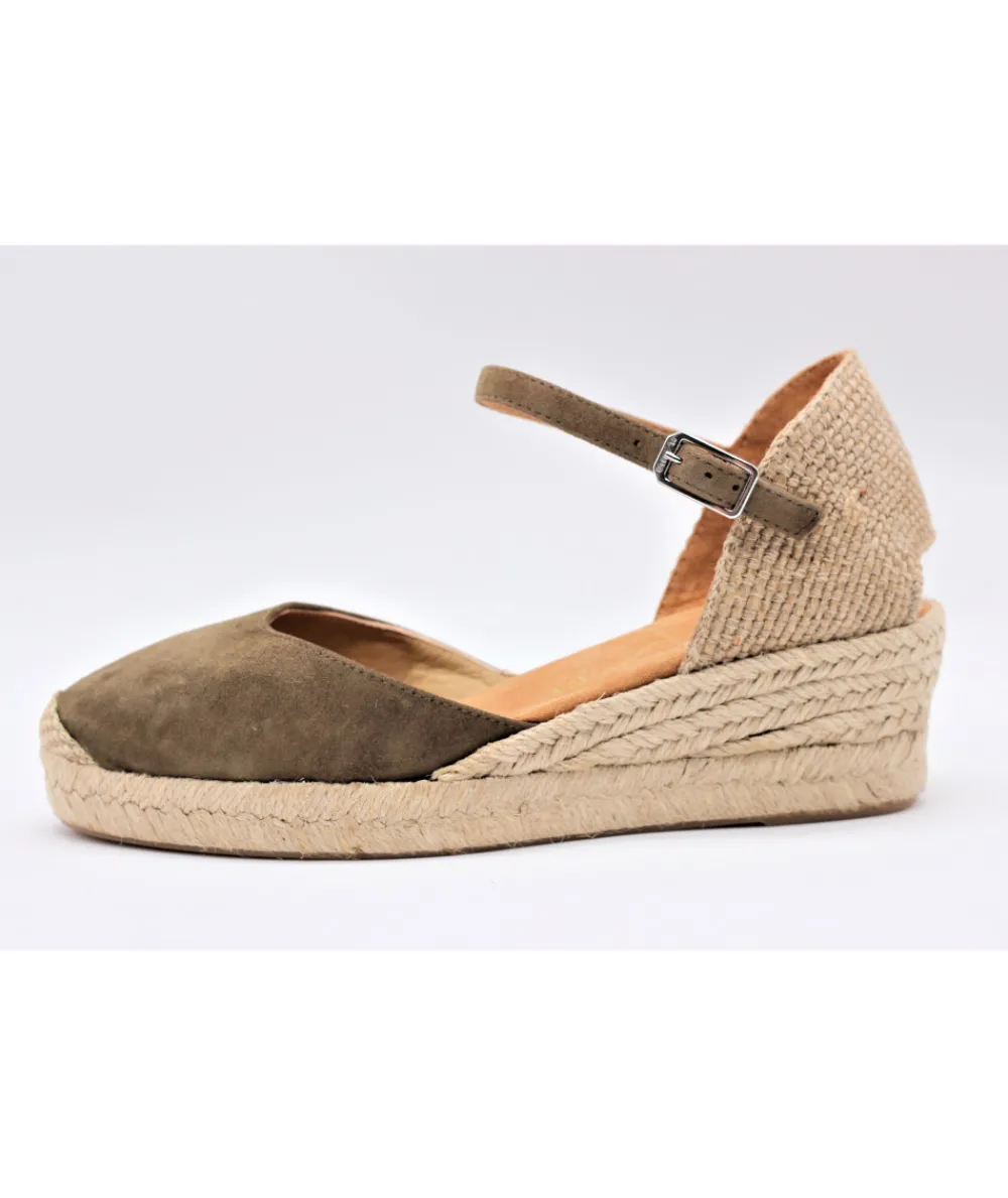 Espadrilles | L'Empreinte Chaussures UNISA CISCA VELOURS kaki