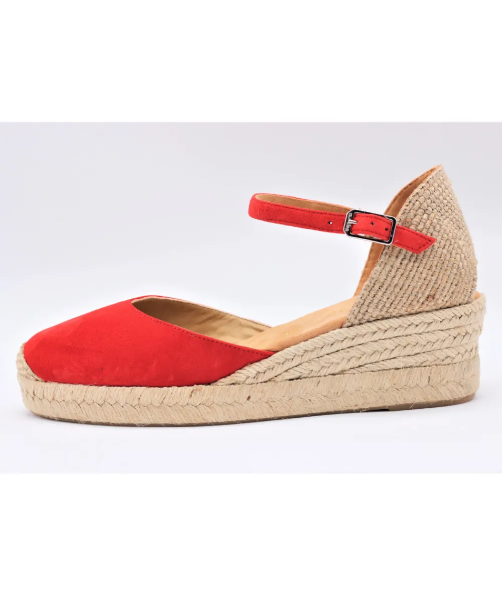 Espadrilles | L'Empreinte Chaussures UNISA CISCA VELOURS rouge